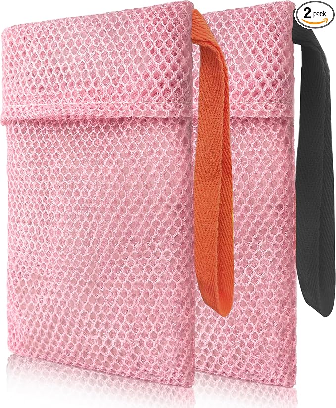 2 Pack Soap Bag Deep Roughness, Bar Soap Pouch Saver Pocket, Body Scrubber by Beiskll