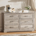 6 Drawer Dresser for Bedroom, Rustic Farmhouse Dresser by Thacuok