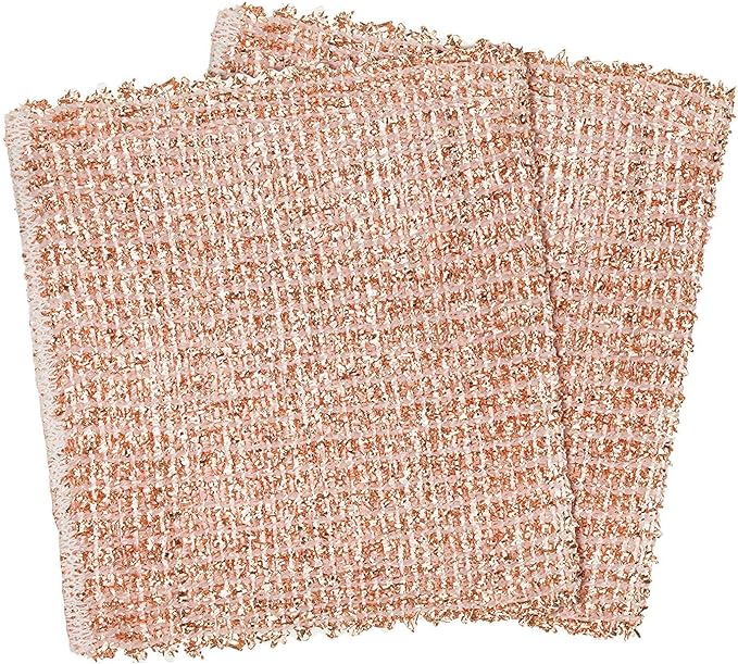 Redecker Real Copper Cleaning Cloths – Scratch-Free 2-Ply Woven Copper Scrub by Redecker