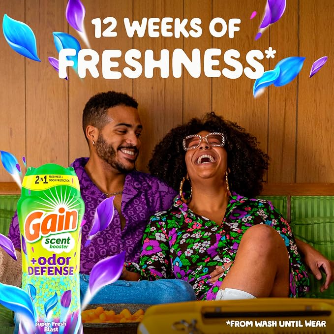 Gain Odor Defense In-wash Scent Booster, Super Fresh Blast scent, 21.1 OZ - Image 6
