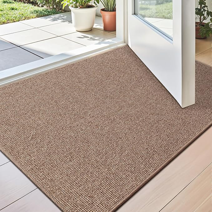 LUMI Indoor Door Mat 17"x30", Ultra Thin Low Profile Non-Slip Doormat by LUMI