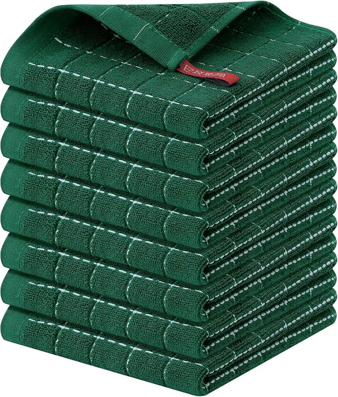 Homaxy 100% Cotton Terry Kitchen Dish Cloths, Ultra Soft and Absorbent Dish by Homaxy