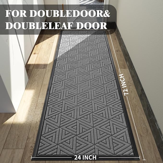 Yimobra Front Door Mat Outside Entrance 72 x 24, Waterproof and Washable - Image 2