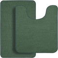 Bathroom Rugs Set 2 Pieces, Thin Bathroom Mats, Toilet Rugs, Quick Dry by BosapDirect