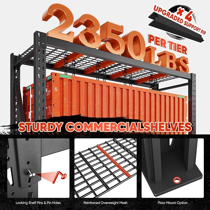 Bepatio 7014LBS Garage Shelving Heavy Duty 67.6W Storage Shelves Adjustable - Image 5