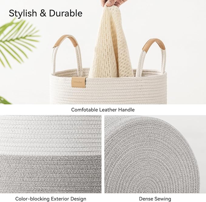 75L Striped Laundry Hamper - Image 6