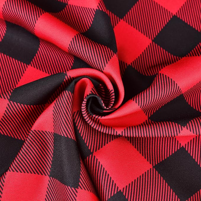 Classic Gingham Buffalo Xmas Tablecloth Fabric - Image 7