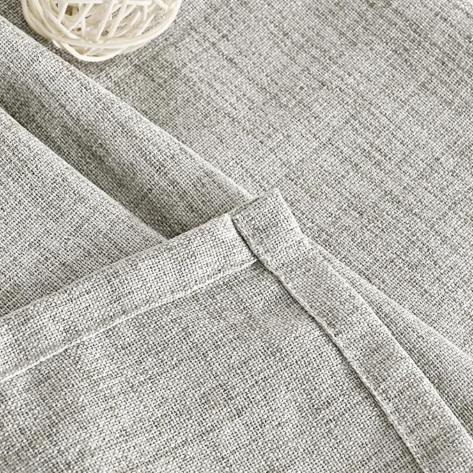 YoungsTex Dark Grey Linen Kitchen Curtains 40 Inches Long - Image 5