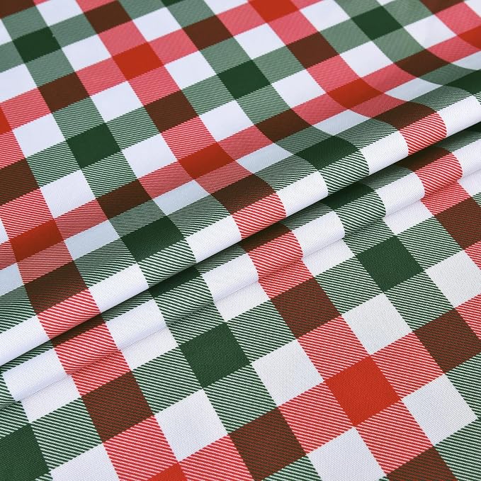 Red Gingham Christmas Plaid Tablecloth - Image 8