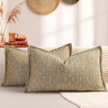 ZWJD 12x20 Pillow Covers Set of 2 Soft Polyester Textured Pillow Covers by ZWJD
