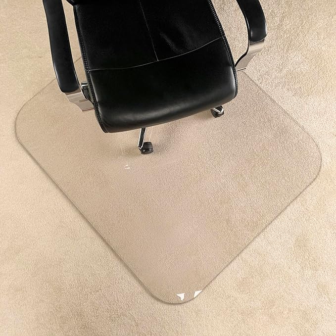 Crystal Clear 1/5" Thick 54" x 32" Heavy Duty Hard Chair Mat, Can be Used on - Image 3
