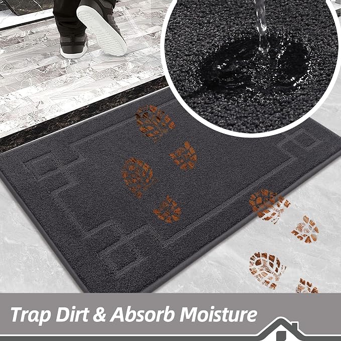 BEQHAUSE Door Mat 36" x 60", Non-Slip Door Mats Indoor Entryway Rugs Washable - Image 3