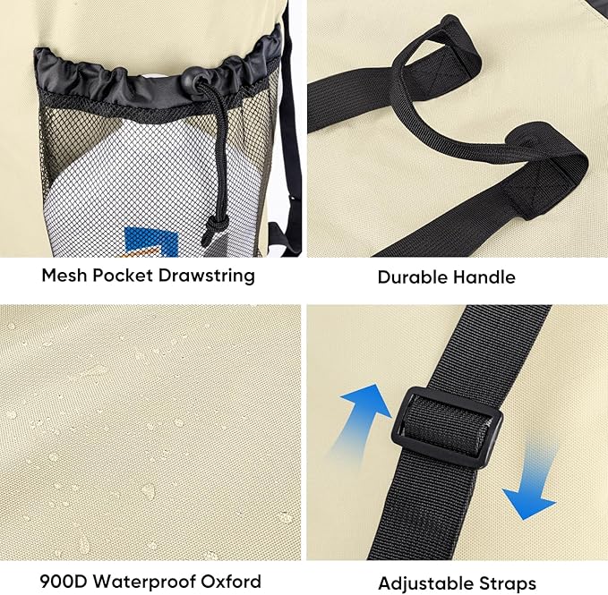 BALEINE 120L Laundry Bag Backpack, 900D Oxford Fabric Large Travel Laundry Bags - Image 4