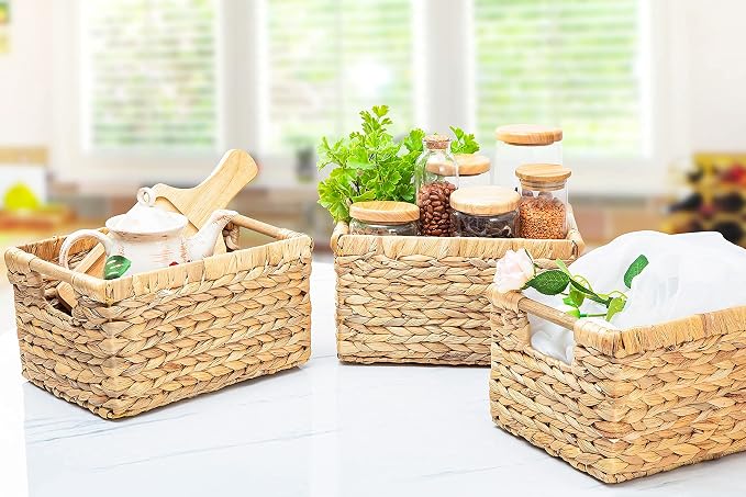 Natural Water Hyacinth storage basket - Image 9