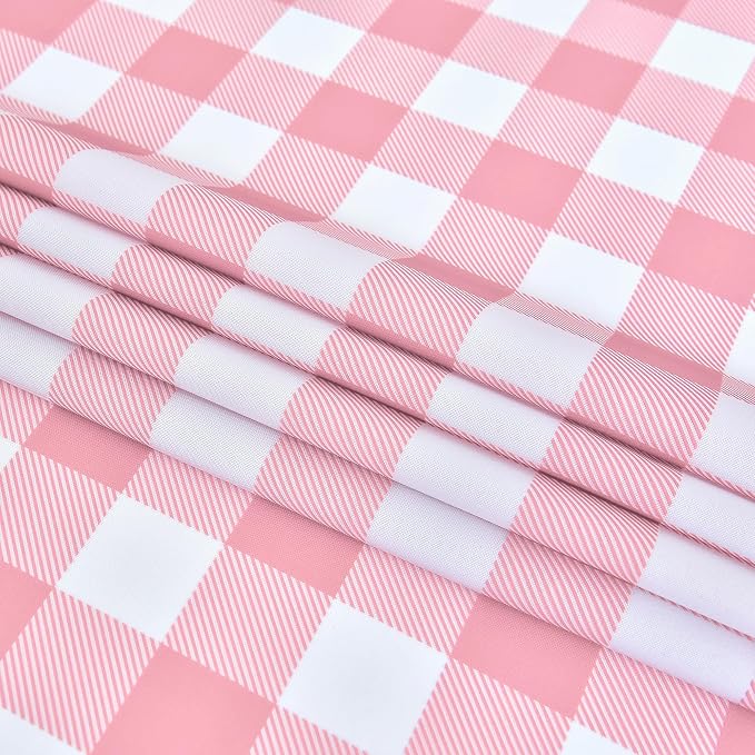 Waterproof Checkered Tablecloth Runner Fabric - Image 5