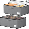 Underbed Storage with Wheels, 2 Pack Under Bed Storage Containers with Clear by Unknown
