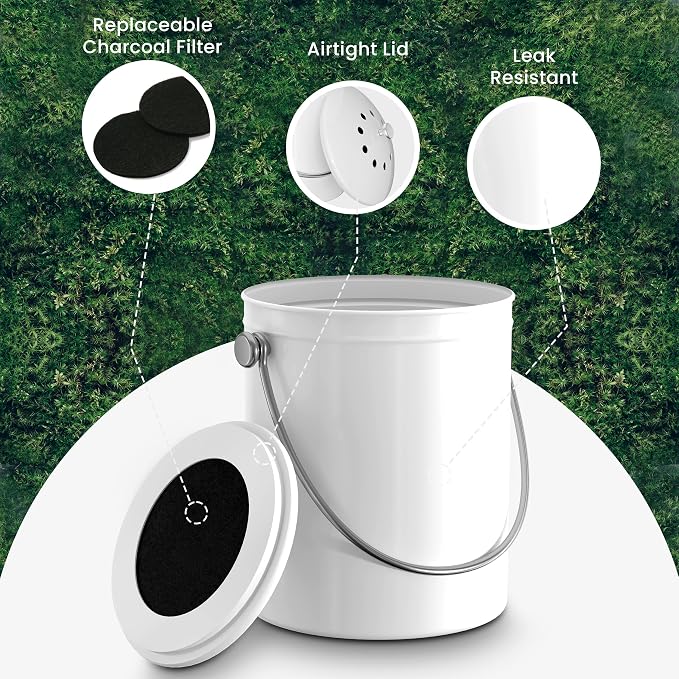 Utopia Kitchen Compost Bin for Kitchen Countertop, 1.3 Gallon Compost Bucket - Image 5