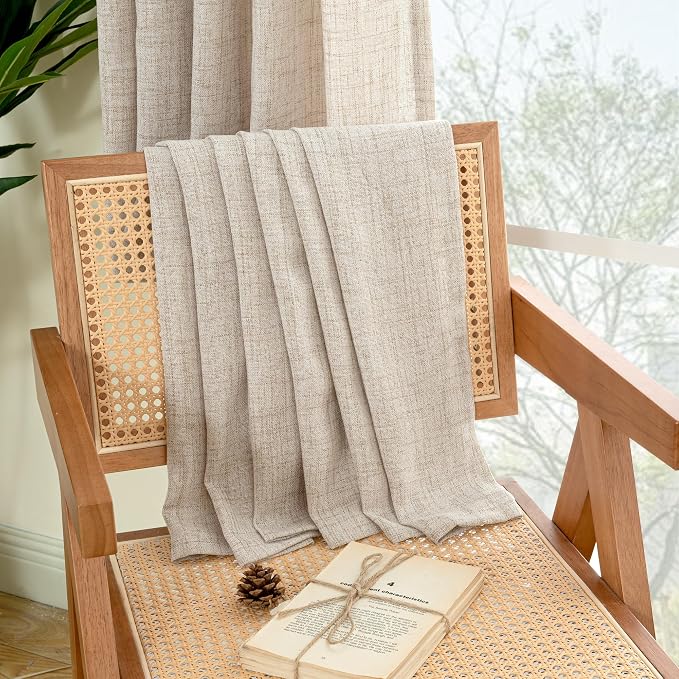 YoungsTex Linen Semi Sheer Curtains 78 Inch Length - Image 7