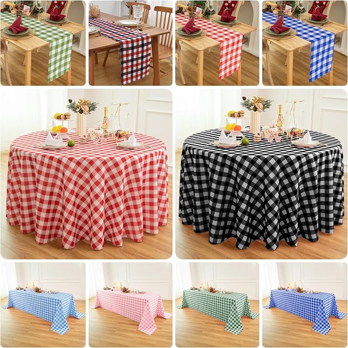 Waterproof Checkered Tablecloth Fabric - Image 7