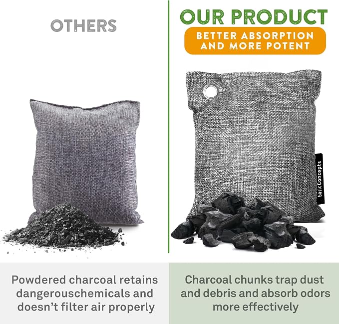 Charcoal Odor Absorber for Strong Odor, Bamboo Charcoal Air Purifying Bag - Image 3