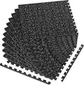 1/2in Thick 48 Sq Ft Rubber Top High Density EVA Foam Exercise Gym Mats by Holymuss