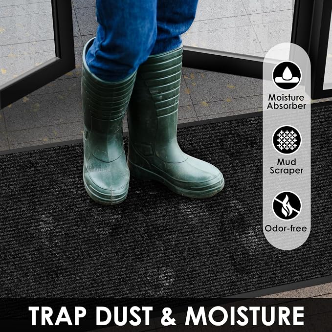 2′ x 57′ Front Door Mat Indoor Outdoor Entrance, Commercial Floor Mat Heavy - Image 5
