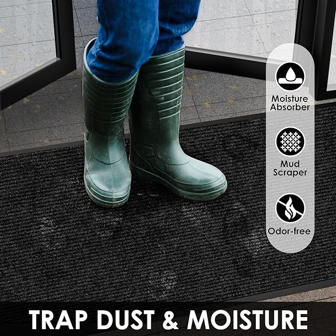 2′ x 44′ Front Door Mat Indoor Outdoor Entrance, Commercial Floor Mat Heavy - Image 5