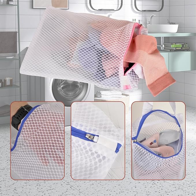 3 Pack Hanging Mesh Laundry Bags - Image 5