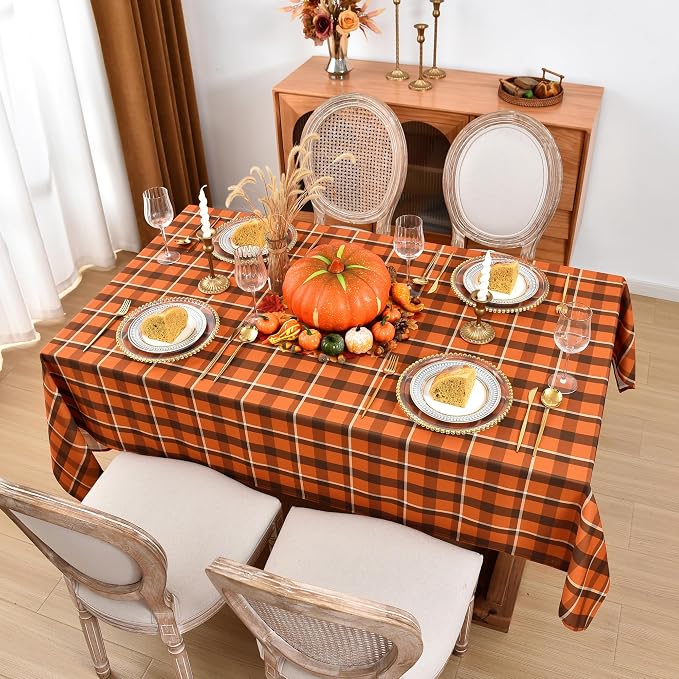 Waterproof Gingham Festive Tablecloth Fabric - Image 7