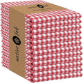 Native Fab 12 Pack Gingham Check Kitchen Towels 16"x26" by NativeFab