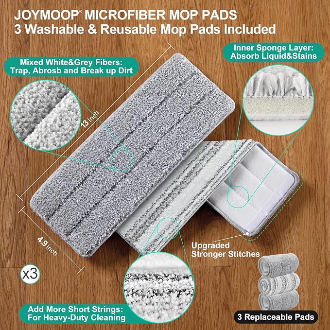 JOYMOOP Mop and Bucket with Wringer Set, Wet Dry Wall Cleaner with Long Handle - Image 5
