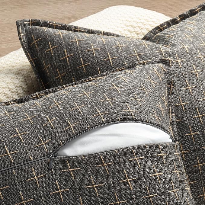 ZWJD Pillow Covers 20x20 Set of 2 Soft Polyester Textured Pillow Covers - Image 3