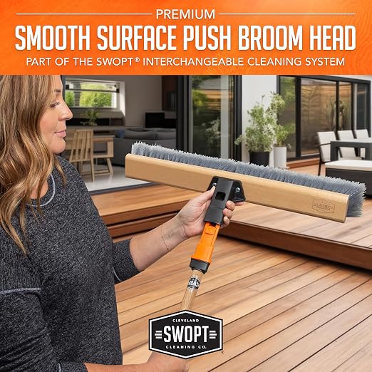 SWOPT 24” Premium Multi-Surface Push Broom Head — Indoor and Outdoor Push Broom - Image 5