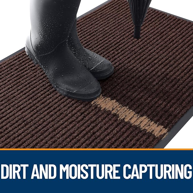 OLANLY Front Door Mat Indoor Outdoor Entrance, Waterproof Heavy Duty Doormat - Image 5