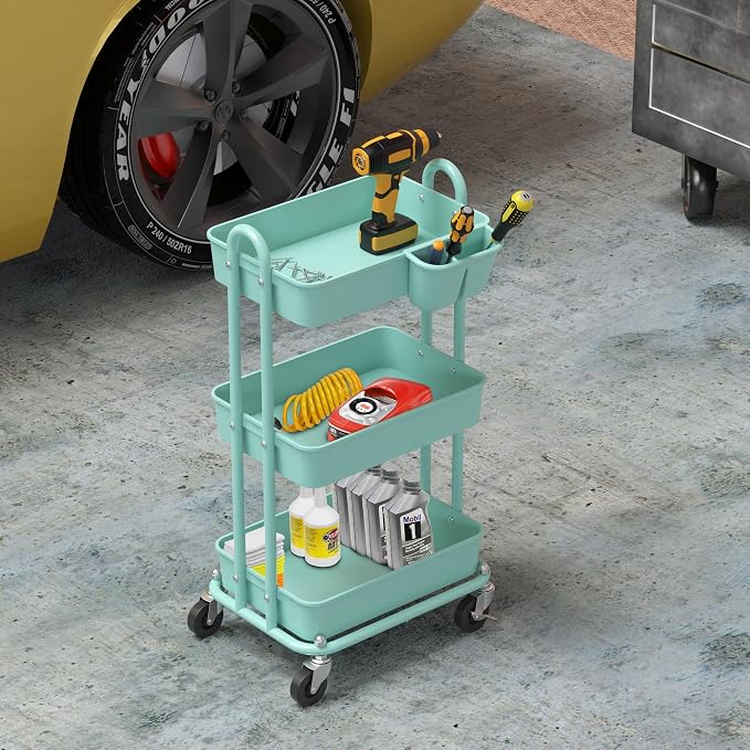 Simple Houseware 3-Tier Multifunctional Rolling Utility Cart - Image 6