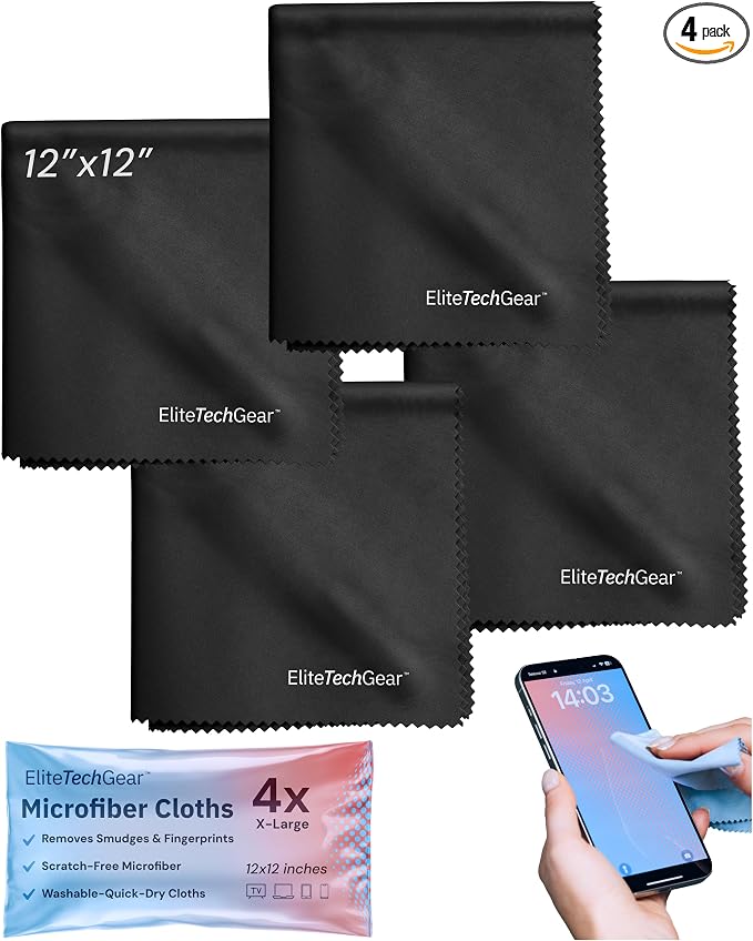 Elite Screens Microfiber Cleaning Cloth by EliteTechGear
