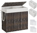 SONGMICS Laundry Hamper with Lid, 130L Clothes Hamper with 2 Removable Liner by SONGMICSbySONGMICSHOME