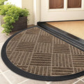 Smiry Half Circle Front Door Mat Outside Entrance, Heavy Duty Outdoor Indoor by Smiry