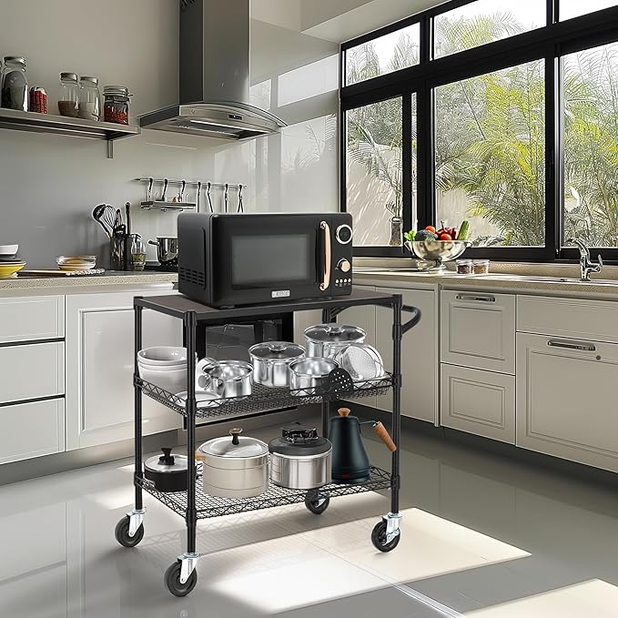 Finnhomy 3 Tier Heavy Duty Commercial Grade Utility Cart - Image 3