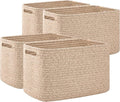 OIAHOMY 4 Pack Storage Baskets for Organizing, Cube Storage Bins for Shelves by MasterofSpaceOptimization