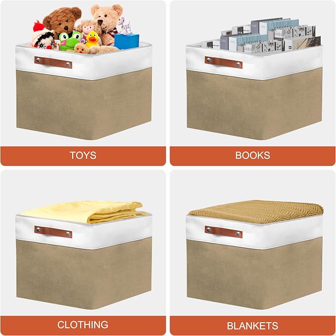 12in Open Fabric Storage Basket - Image 5