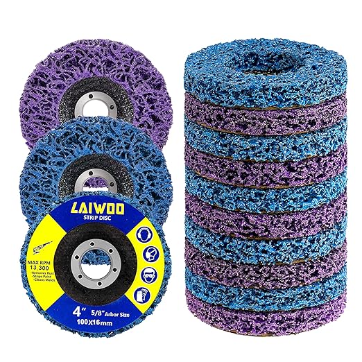 10 Pack Strip Disc Wheel for Angle Grinders Stripping Wheel, Paint Stripping by LAIWOO