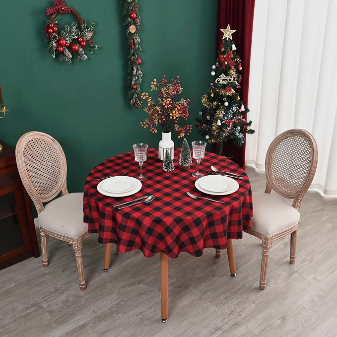 Waterproof Plaid Tablecloth Fabric - Image 7