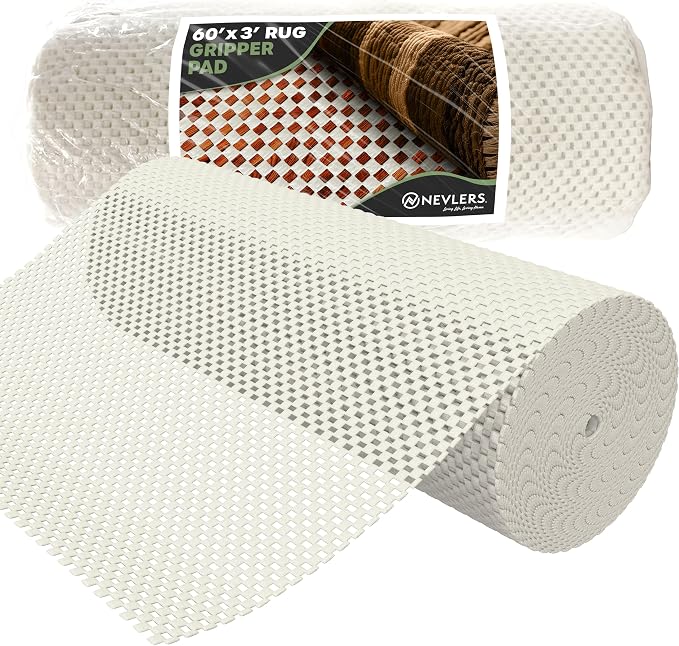 Nevlers 3x60 Ft. White Nonslip Rug Gripper Roll by Nevlers