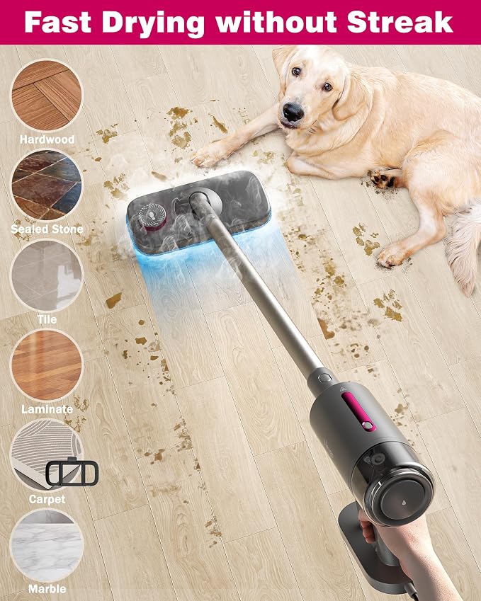 Steam Mop for Floor Cleaning, 7in1 Handheld Steamer Cleaner Detachable for - Image 3