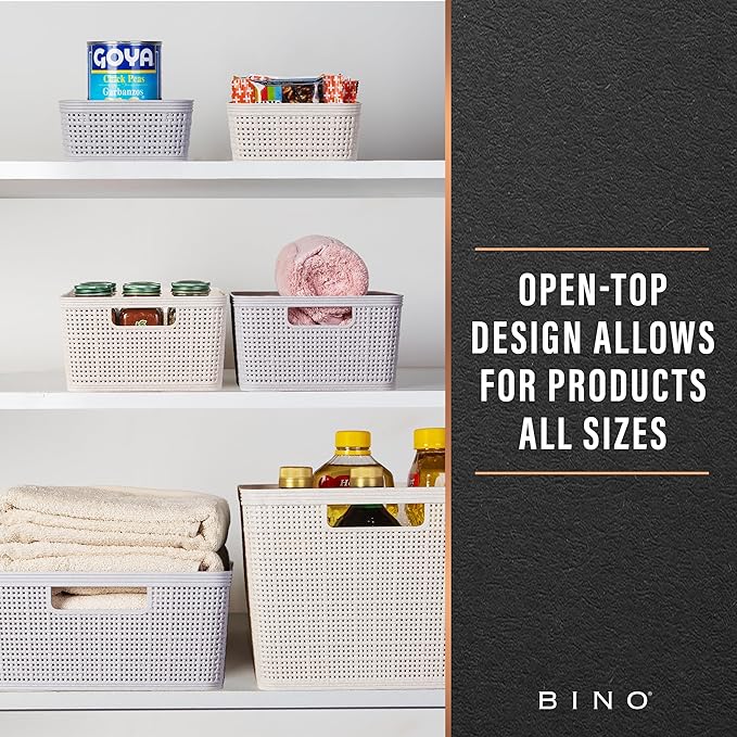BINO - Woven Plastic Basket, The Jute Collection, Home Organization, - Image 5