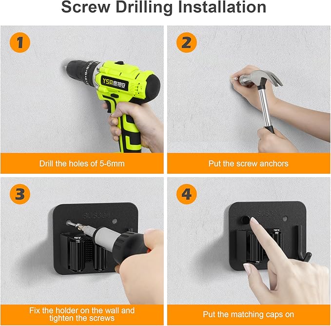 4 Pack Stainless Steel Broom Holder Wall Mount - Image 8