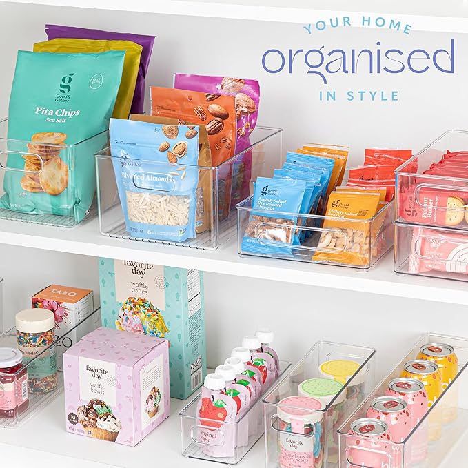 Plastic Food Storage 6 Pack Clear Container Bin - Image 7
