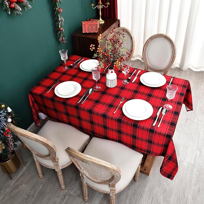 Waterproof Checkered Tablecloth Fabric - Image 8