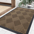 Smiry Front Door Mat Outside Entrance, Heavy Duty Outdoor Indoor Natural Rubber by Smiry